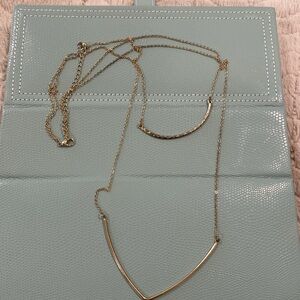 Layering necklaces double strand necklace.